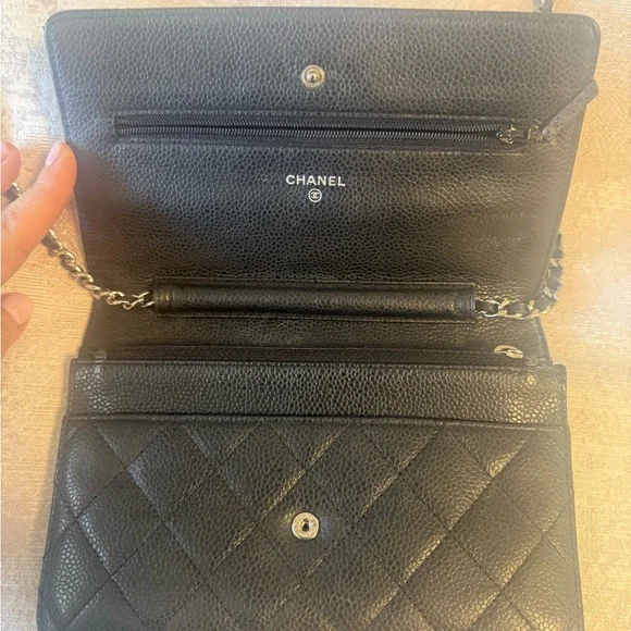 CHANEL Black Quilted Leather Wristlet - Picture 5 of 7